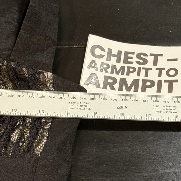 Y2K Jessica McClintock Babydoll Black Lace Illusion Mini Womens Dress Size 6 - Picture 11 of 13